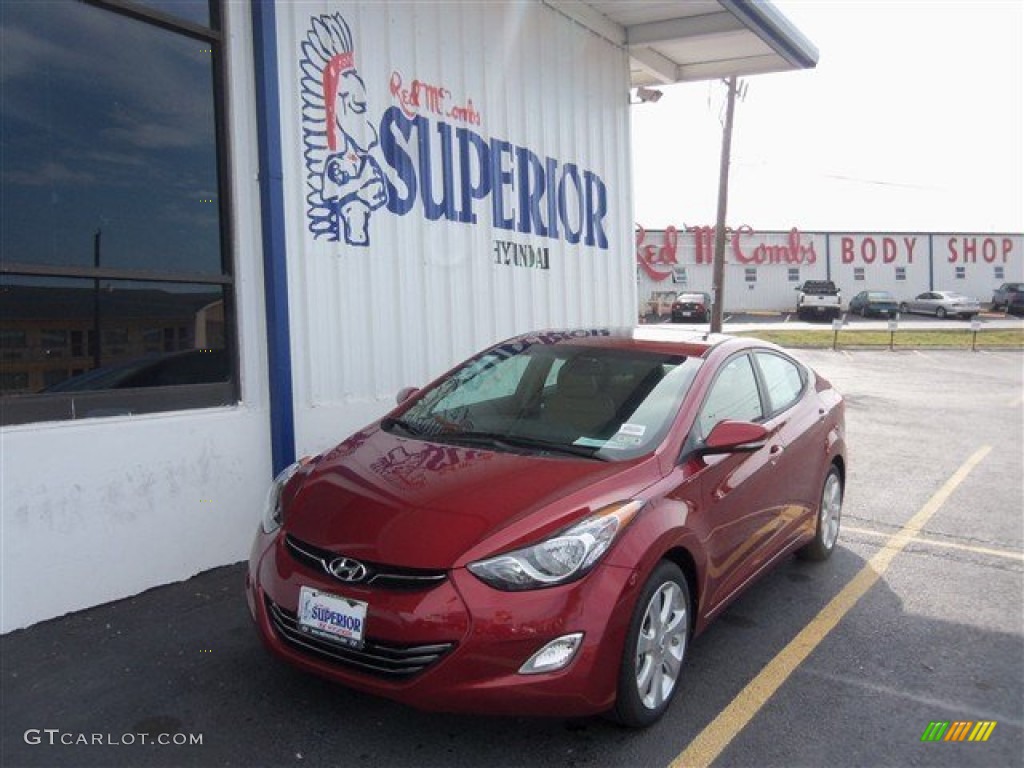2013 Elantra Limited - Red Allure / Beige photo #1