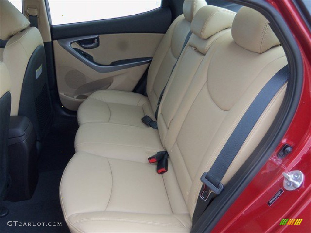 2013 Elantra Limited - Red Allure / Beige photo #14