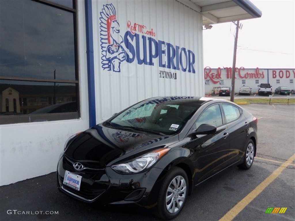 2013 Elantra GLS - Black / Gray photo #1