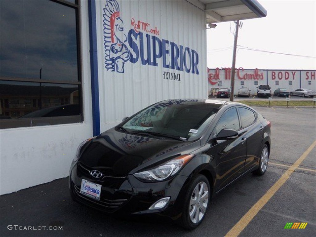 2013 Elantra Limited - Black / Gray photo #1