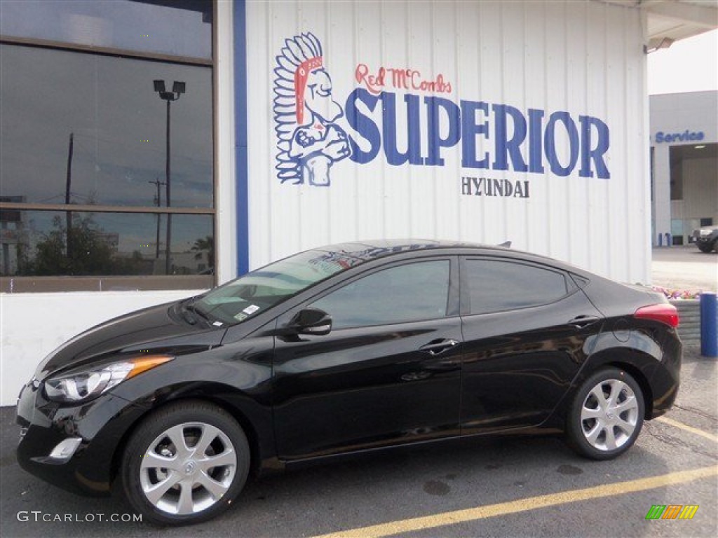 2013 Elantra Limited - Black / Gray photo #6