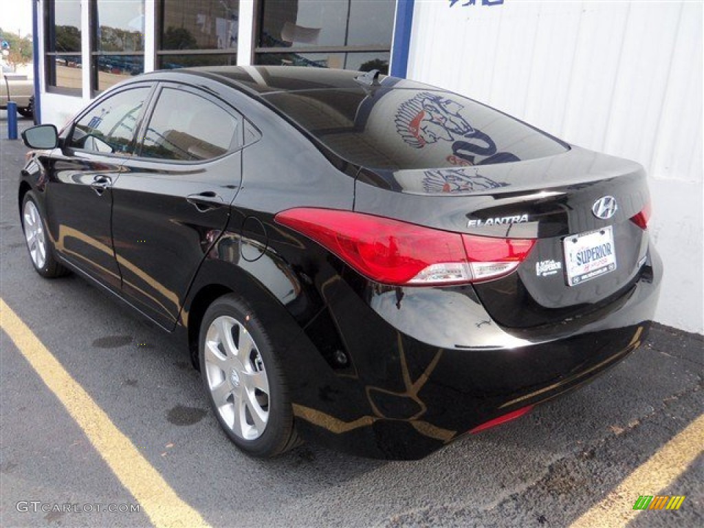 2013 Elantra Limited - Black / Gray photo #7