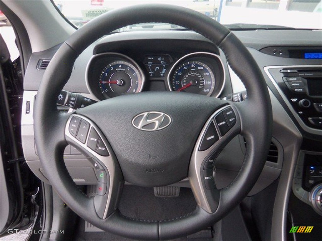 2013 Elantra Limited - Black / Gray photo #14