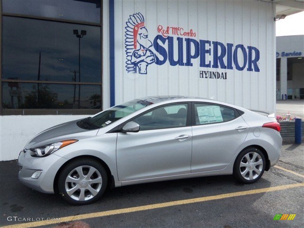 2013 Elantra Limited - Shimmering Air Silver / Gray photo #6