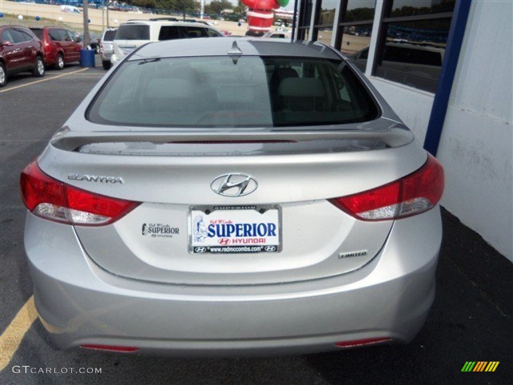 2013 Elantra Limited - Shimmering Air Silver / Gray photo #8