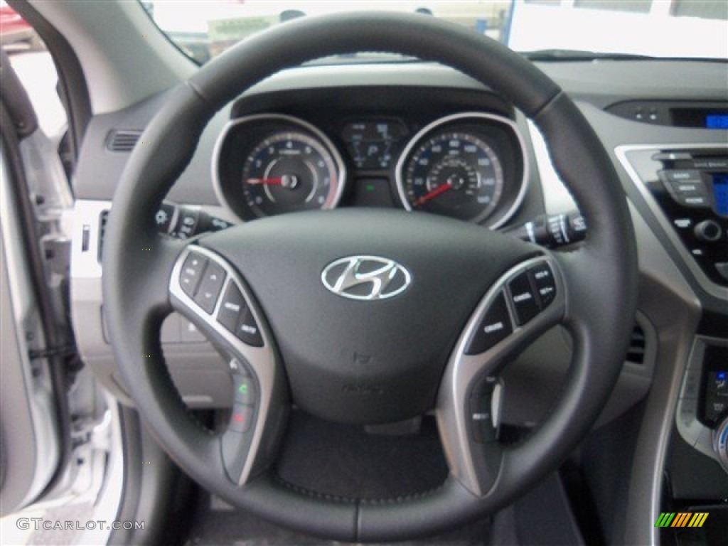 2013 Elantra Limited - Shimmering Air Silver / Gray photo #15