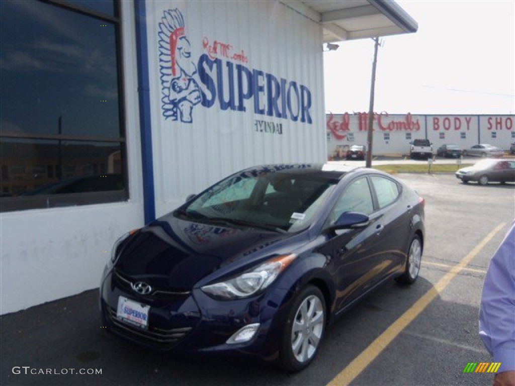 2013 Elantra Limited - Indigo Night / Gray photo #1