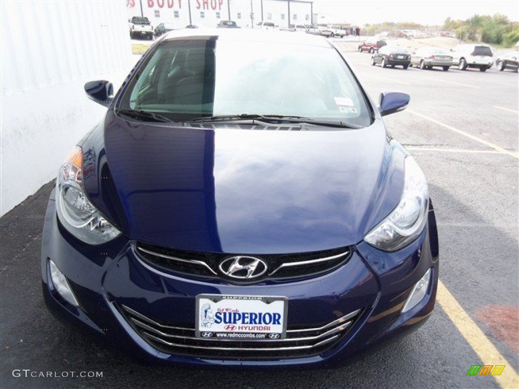 2013 Elantra Limited - Indigo Night / Gray photo #2