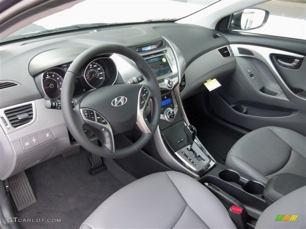 2013 Elantra Limited - Indigo Night / Gray photo #11