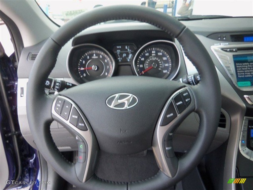 2013 Elantra Limited - Indigo Night / Gray photo #15