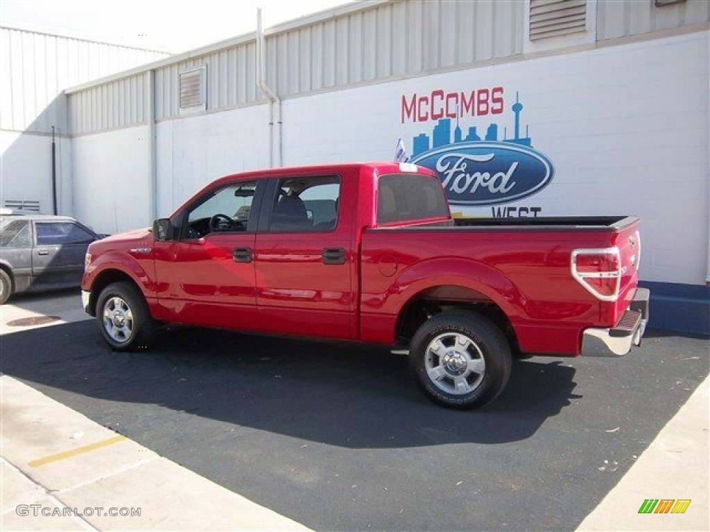 2010 F150 XLT SuperCrew - Vermillion Red / Medium Stone photo #8