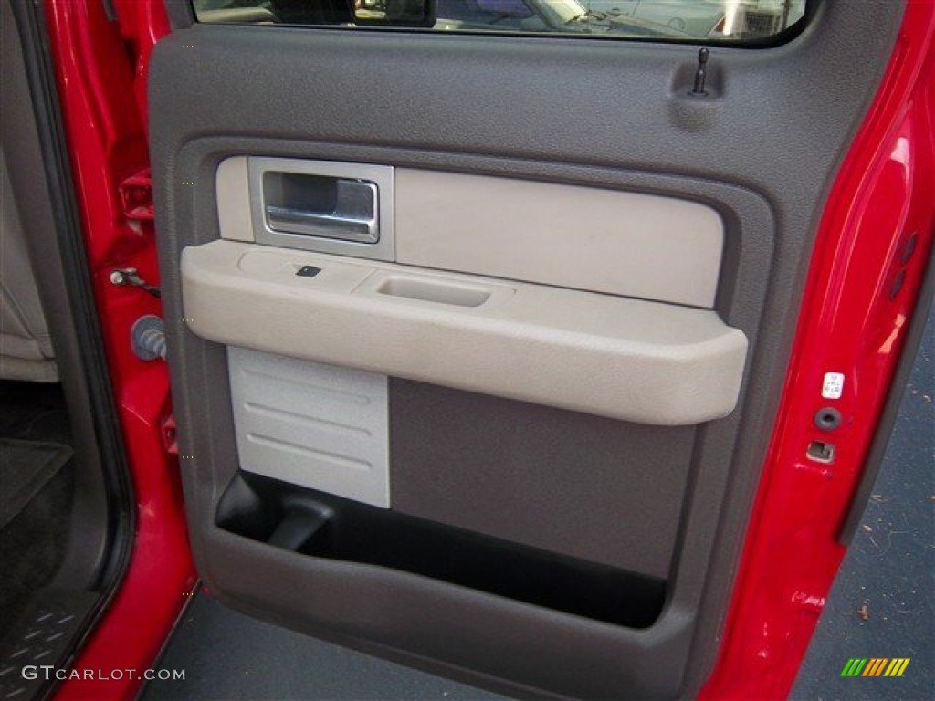 2010 F150 XLT SuperCrew - Vermillion Red / Medium Stone photo #13