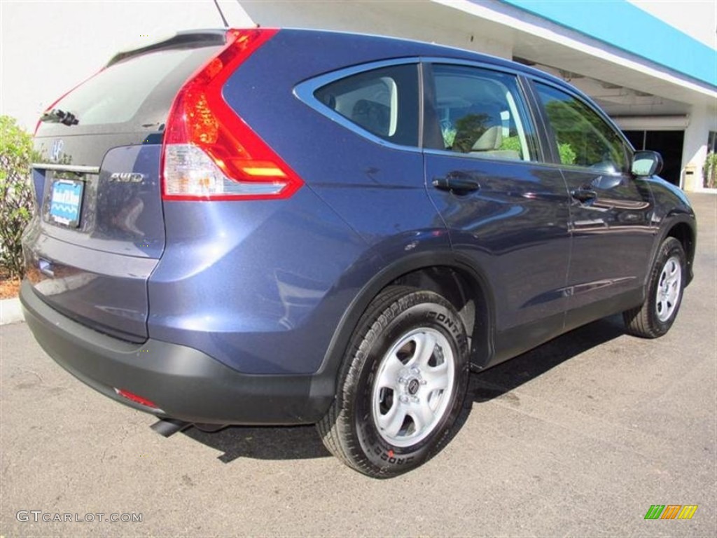 2013 CR-V LX AWD - Twilight Blue Metallic / Gray photo #3