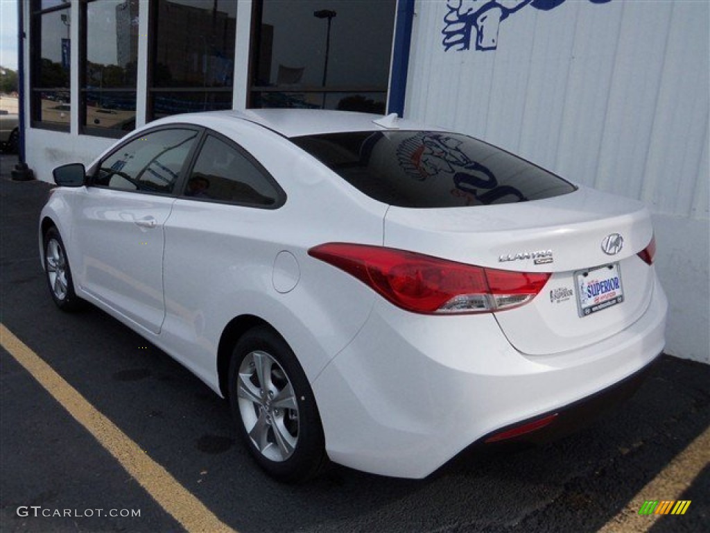 2013 Elantra Coupe GS - Monaco White / Gray photo #5