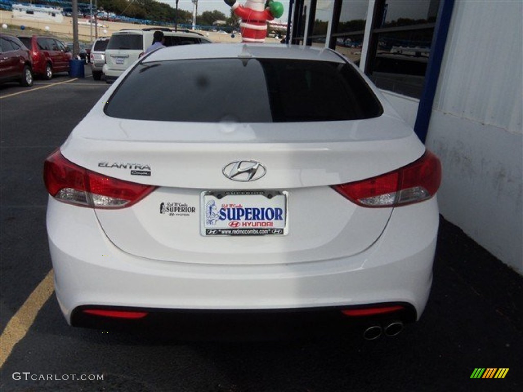 2013 Elantra Coupe GS - Monaco White / Gray photo #6