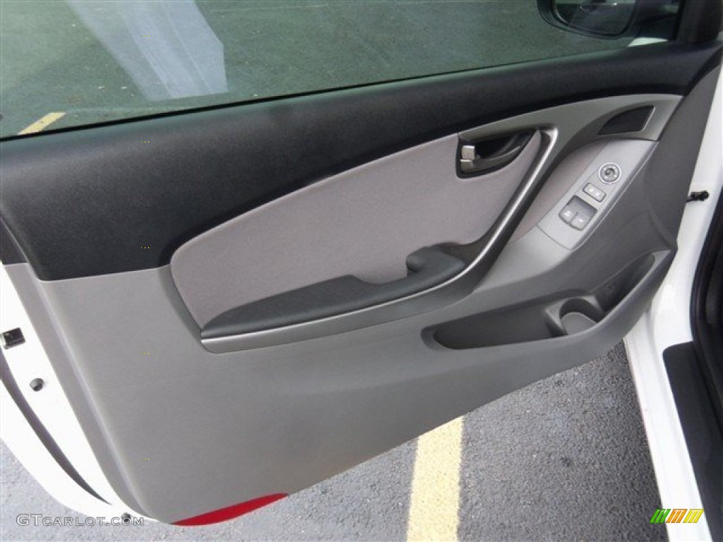 2013 Elantra Coupe GS - Monaco White / Gray photo #7