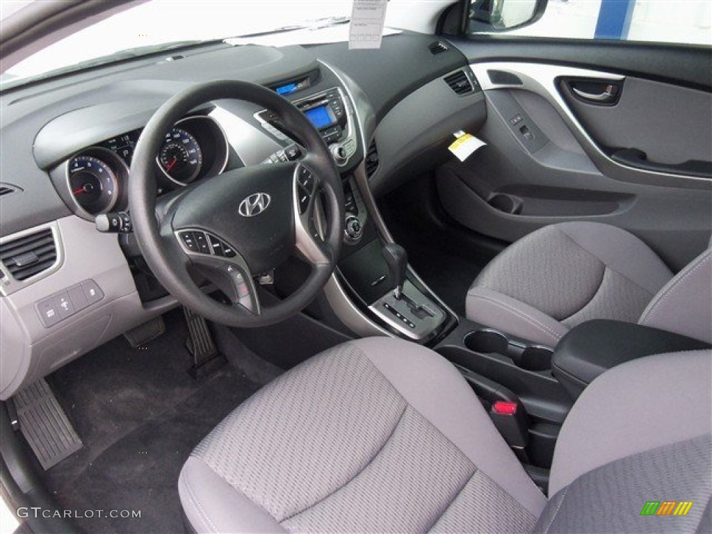 2013 Elantra Coupe GS - Monaco White / Gray photo #8