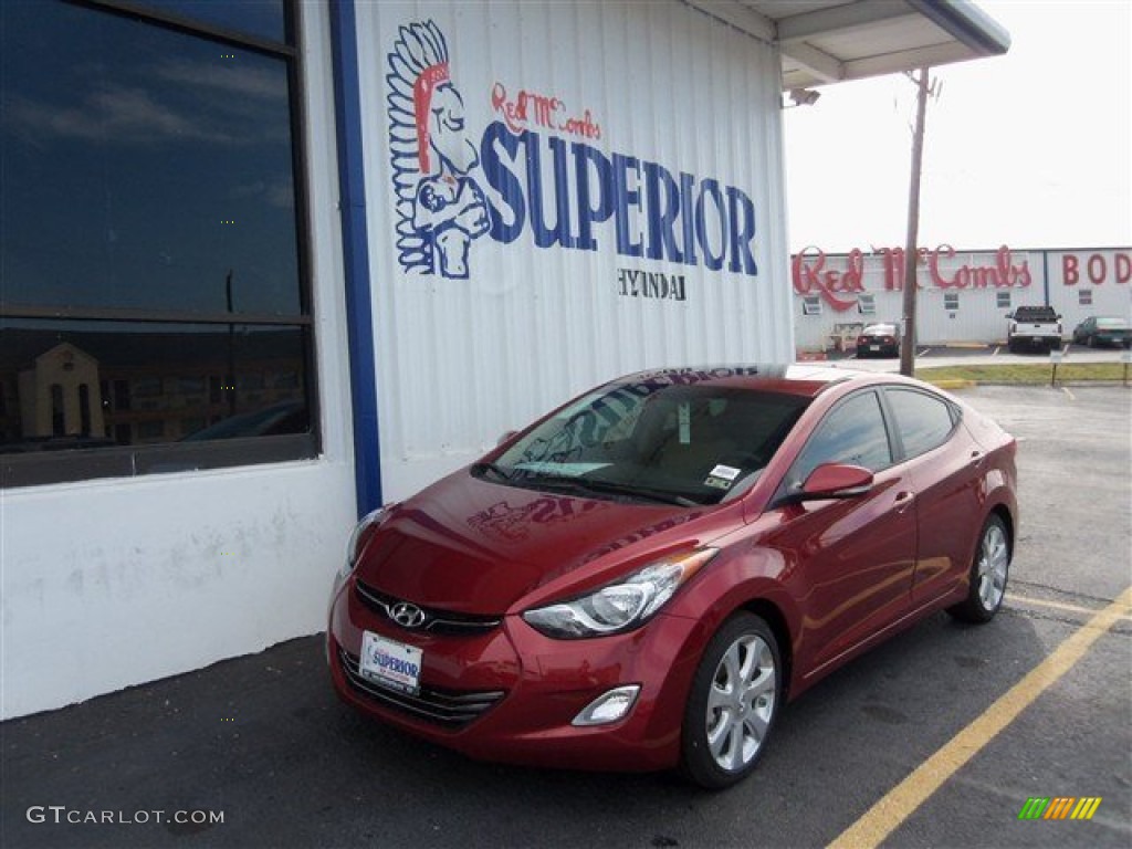 2013 Elantra Limited - Red Allure / Beige photo #1