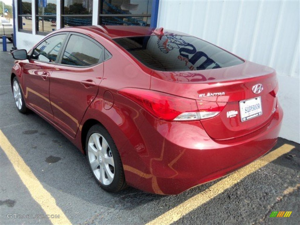 2013 Elantra Limited - Red Allure / Beige photo #7