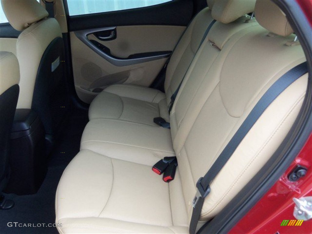 2013 Elantra Limited - Red Allure / Beige photo #14