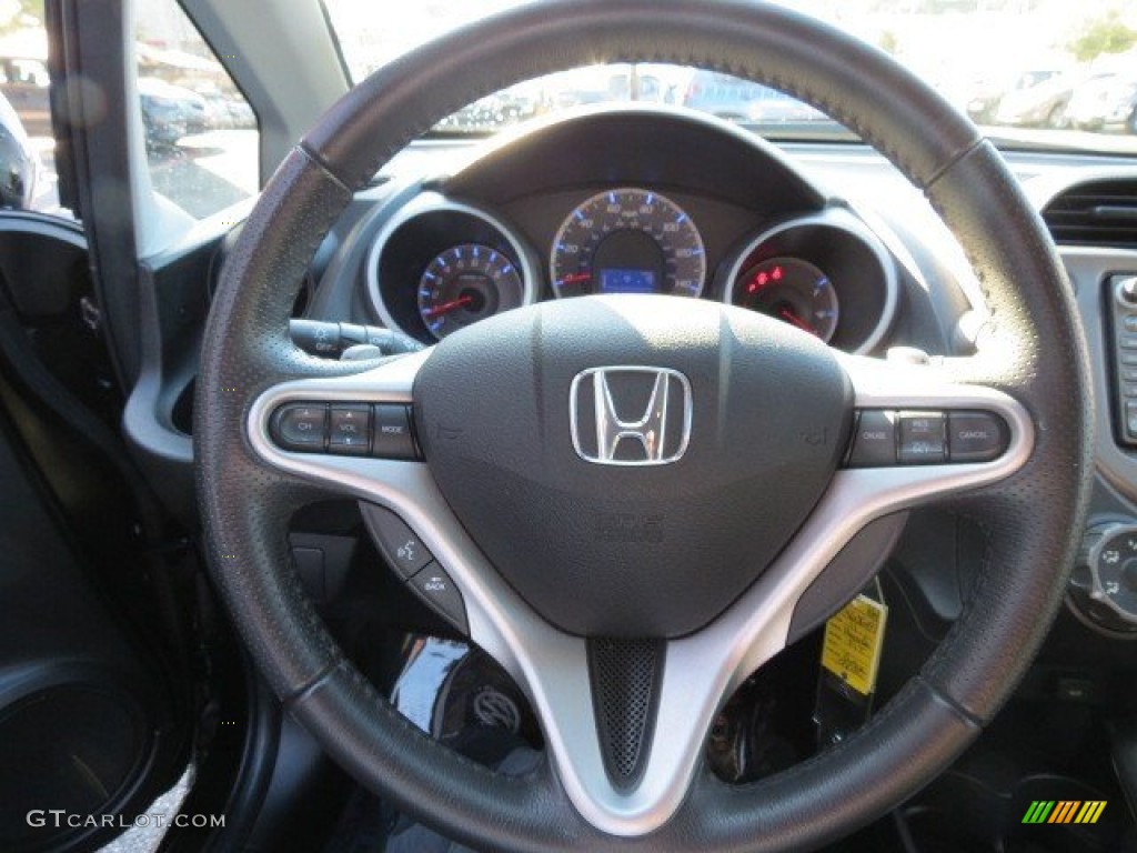 2011 Honda Fit Sport Sport Black Steering Wheel Photo #73879066