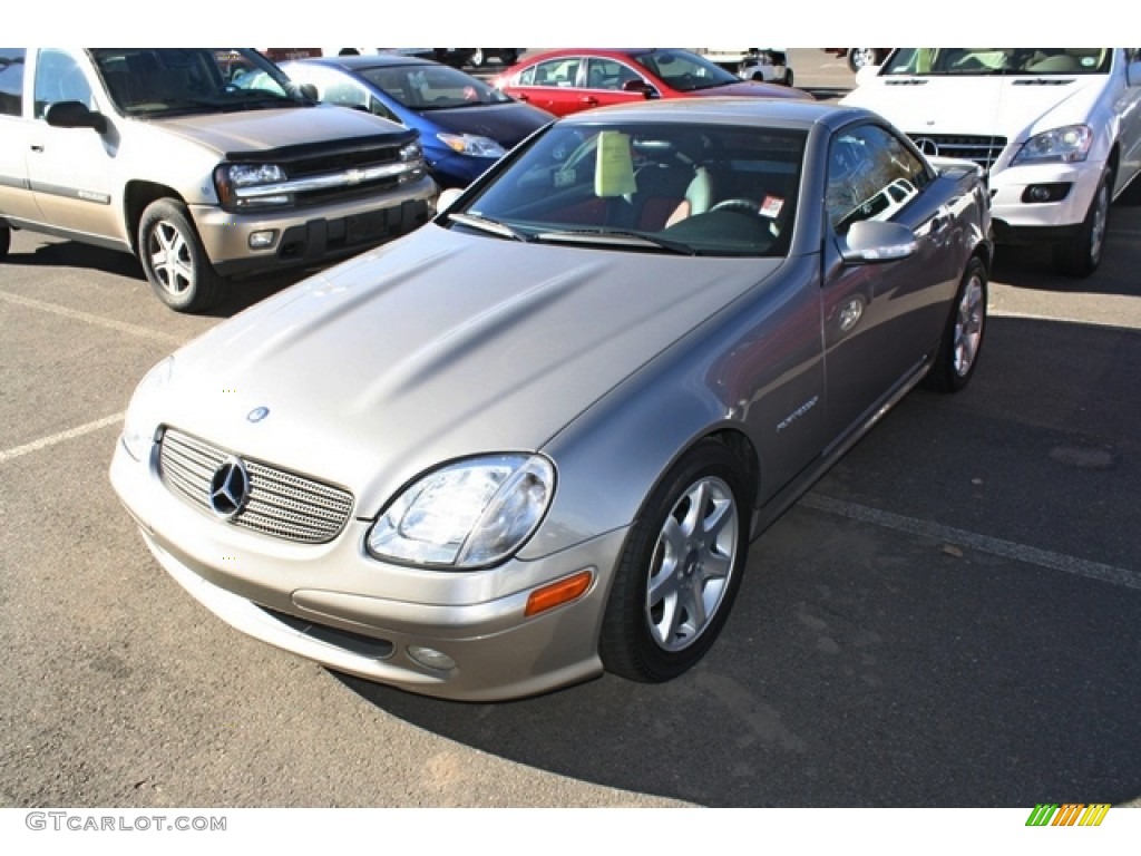2003 SLK 230 Kompressor Roadster - Pewter Silver Metallic / Charcoal photo #4