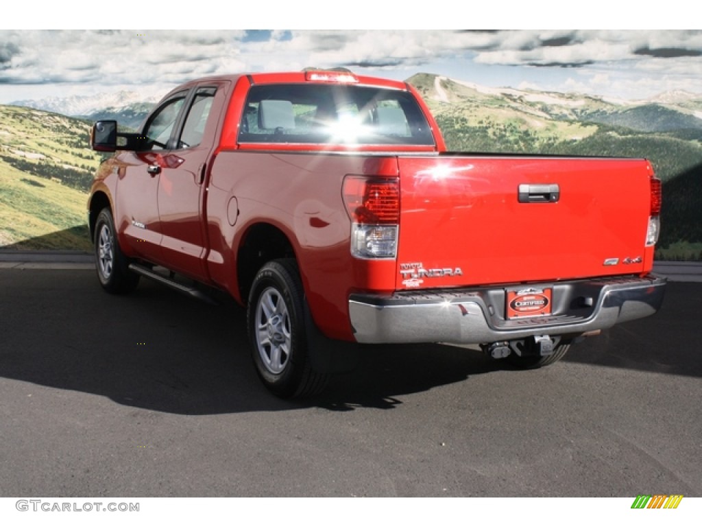 2010 Tundra Double Cab 4x4 - Radiant Red / Graphite Gray photo #4