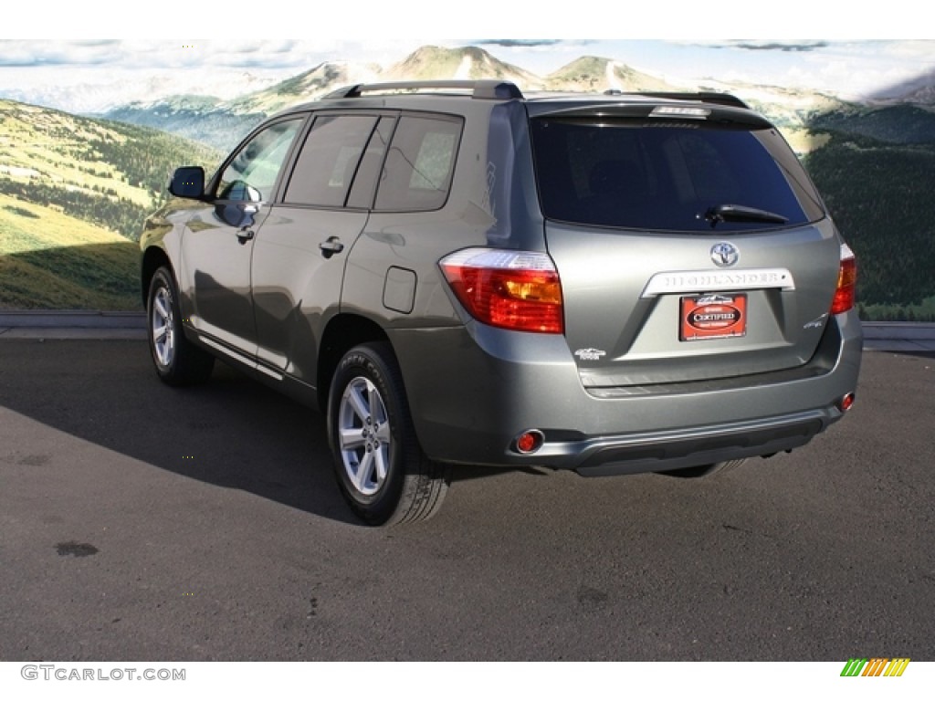 2010 Highlander SE 4WD - Cypress Green Pearl / Black photo #4