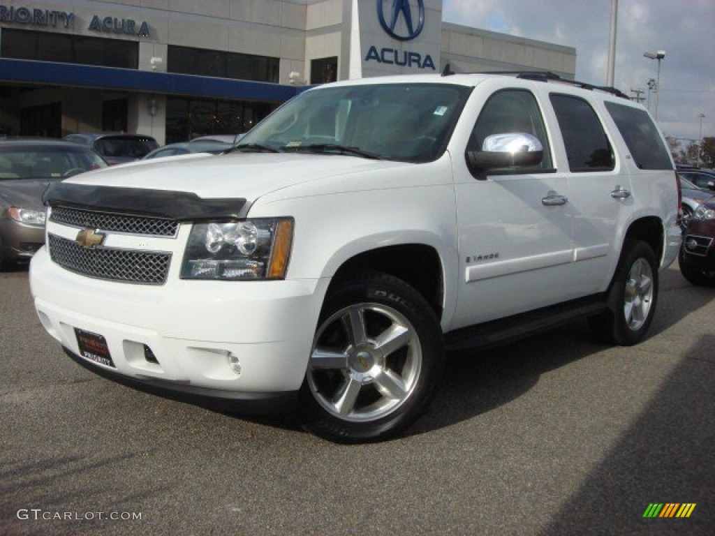 2007 Tahoe LTZ 4x4 - Summit White / Light Cashmere/Ebony photo #2
