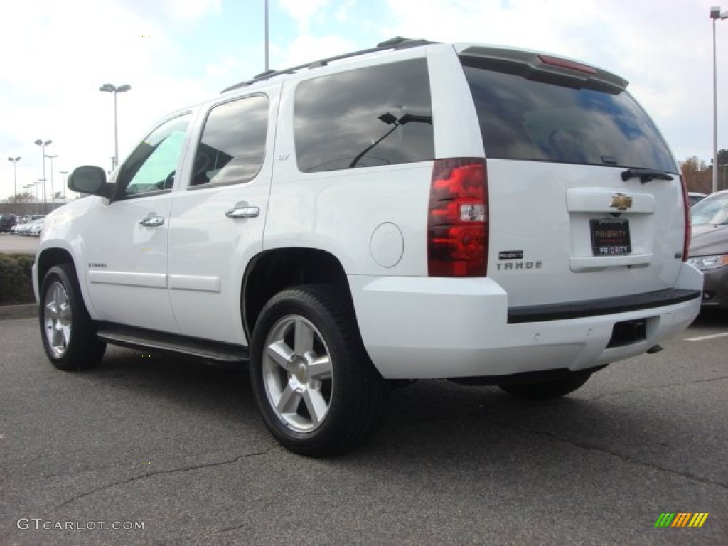 2007 Tahoe LTZ 4x4 - Summit White / Light Cashmere/Ebony photo #4