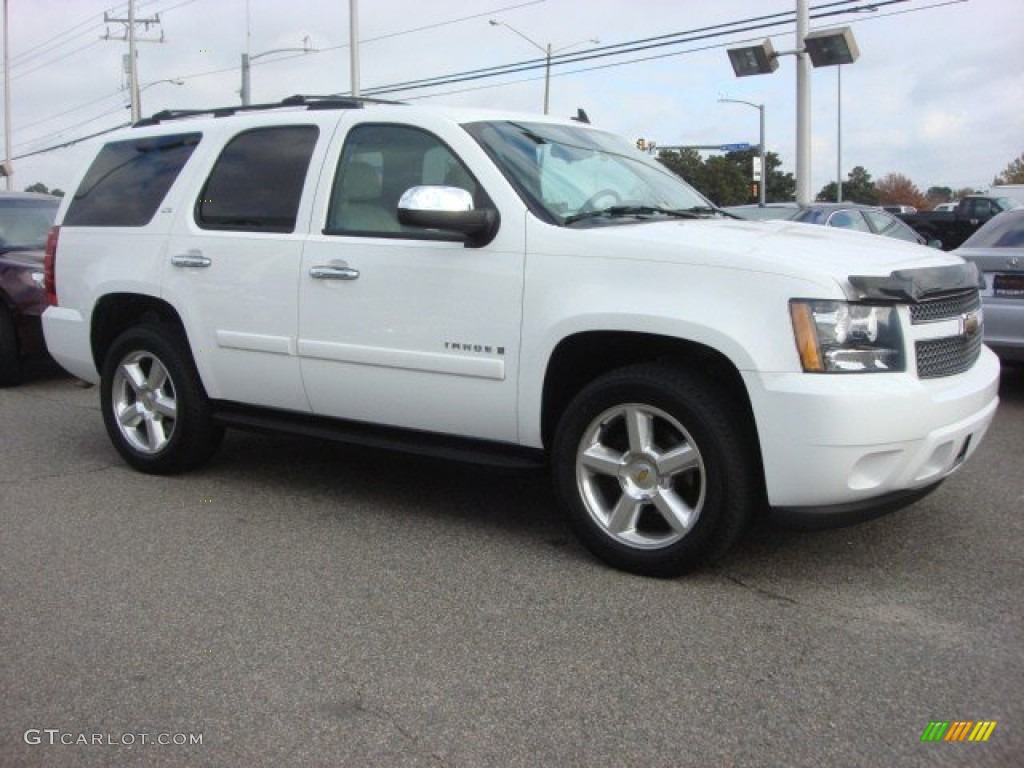 2007 Tahoe LTZ 4x4 - Summit White / Light Cashmere/Ebony photo #6