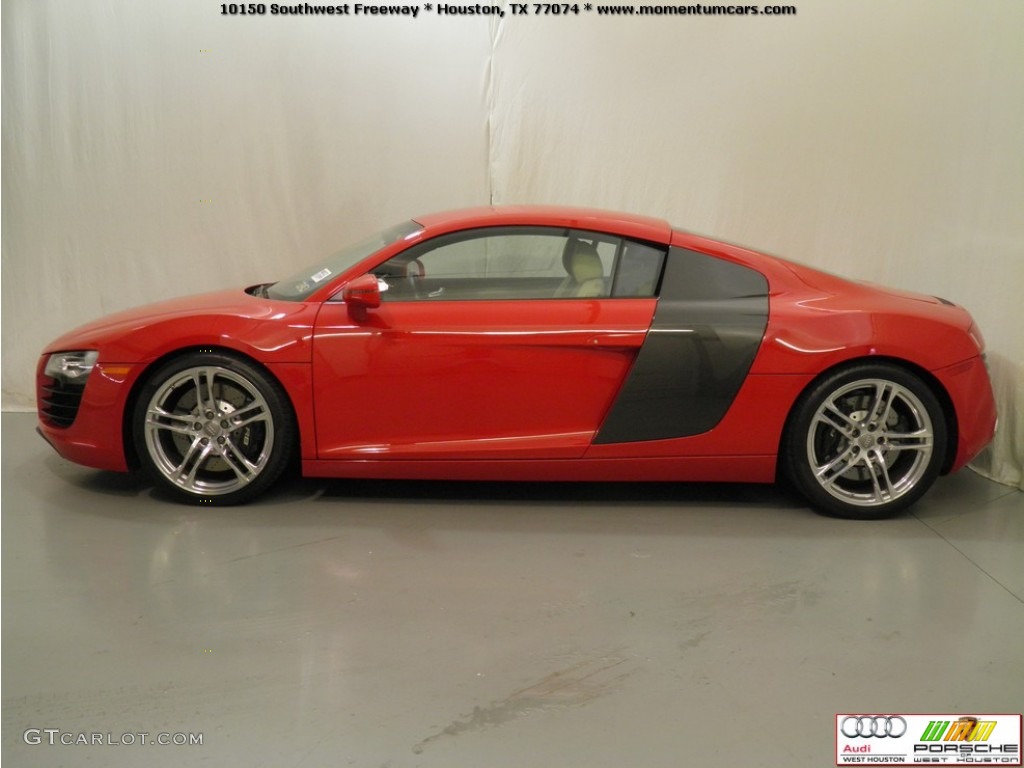 2010 R8 4.2 FSI quattro - Brilliant Red / Fine Nappa Luxor Beige Leather photo #4