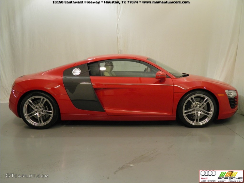 2010 R8 4.2 FSI quattro - Brilliant Red / Fine Nappa Luxor Beige Leather photo #5