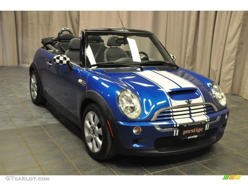 2006 Cooper S Convertible - Hyper Blue Metallic / Panther Black photo #4