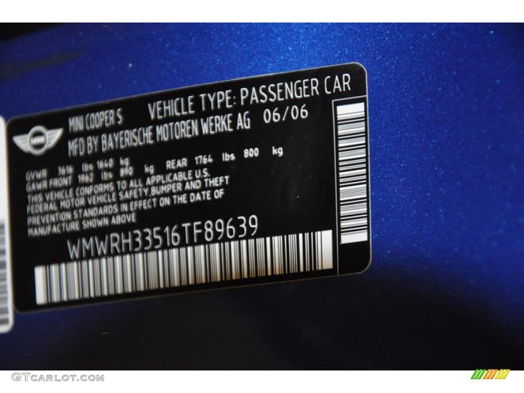 2006 Cooper S Convertible - Hyper Blue Metallic / Panther Black photo #26