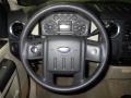 Medium Stone 2008 Ford F350 Super Duty XLT SuperCab 4x4 Dually Steering Wheel