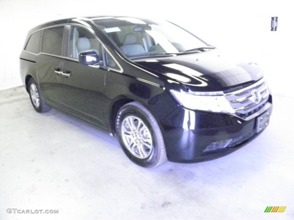 2012 Odyssey EX-L - Crystal Black Pearl / Gray photo #1