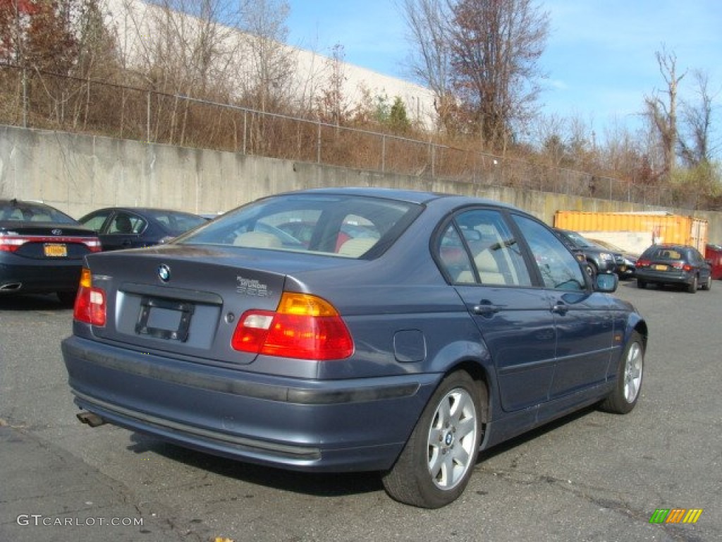 2001 3 Series 325i Sedan - Steel Blue Metallic / Sand photo #4