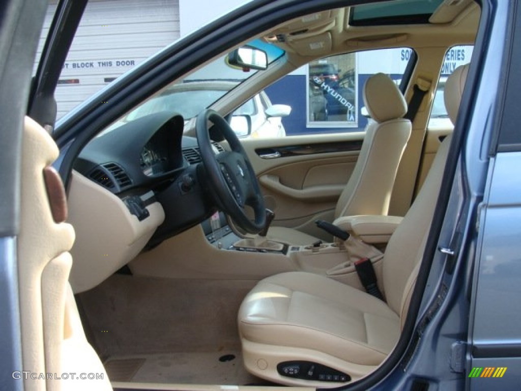 2001 3 Series 325i Sedan - Steel Blue Metallic / Sand photo #9