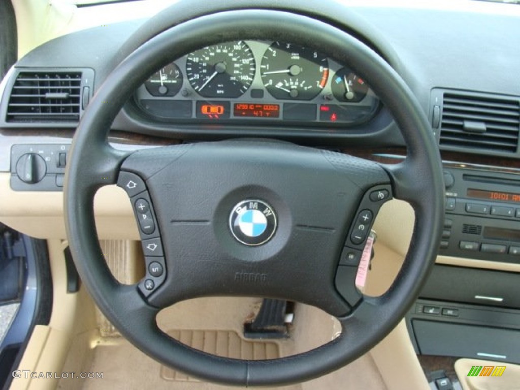 2001 3 Series 325i Sedan - Steel Blue Metallic / Sand photo #13