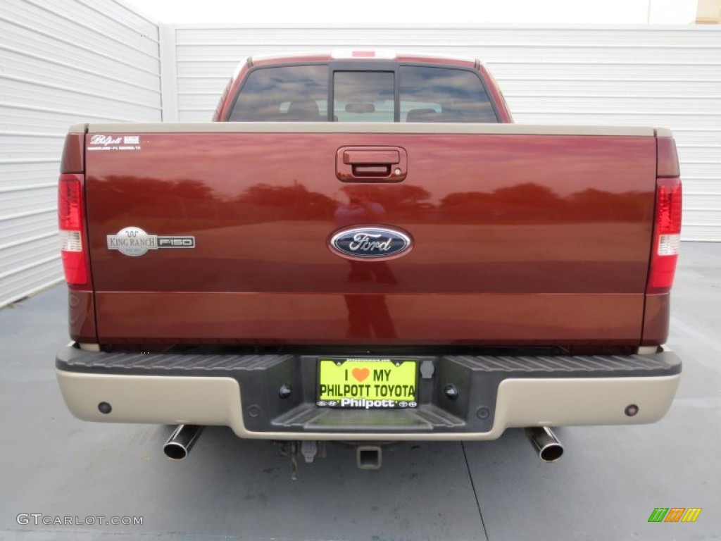 2007 F150 King Ranch SuperCrew - Dark Copper Metallic / Castano Brown Leather photo #4