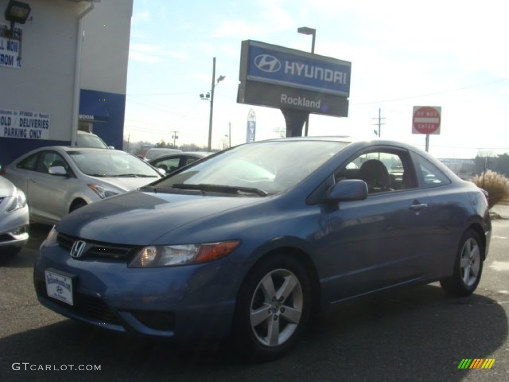 2007 Civic EX Coupe - Atomic Blue Metallic / Gray photo #1