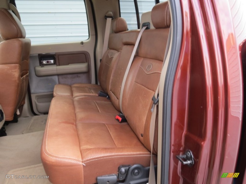 Castano Brown Leather Interior 2007 Ford F150 King Ranch SuperCrew Photo #73886978