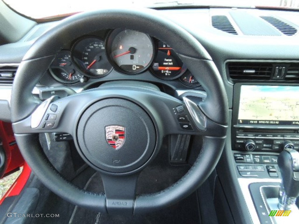 2012 Porsche 911 Carrera S Coupe Black Steering Wheel Photo #73886994