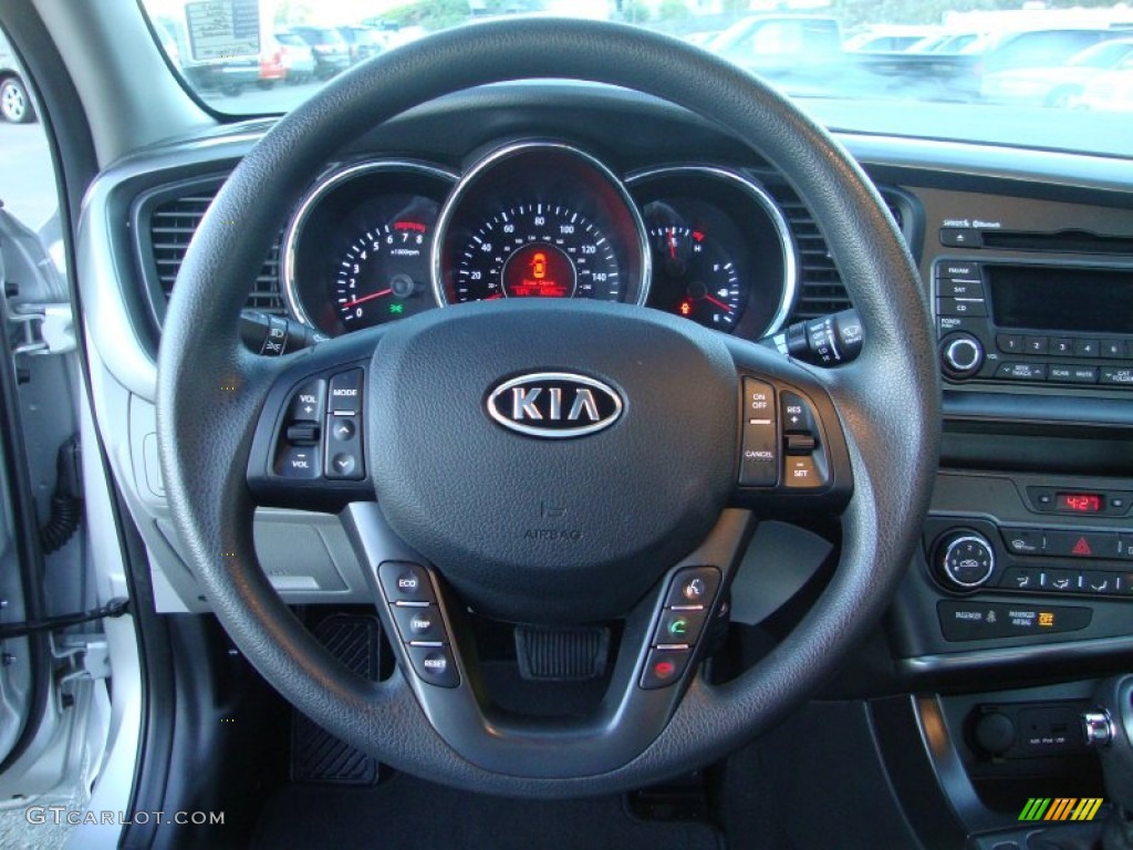 2012 Kia Optima LX Gray Steering Wheel Photo #73887119