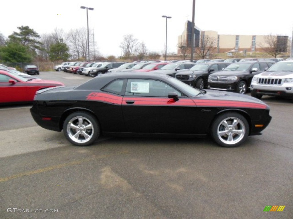 2013 Challenger R/T Classic - Pitch Black / Dark Slate Gray photo #5