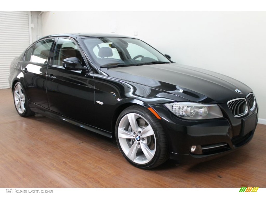 2010 3 Series 335i Sedan - Black Sapphire Metallic / Saddle Brown Dakota Leather photo #2