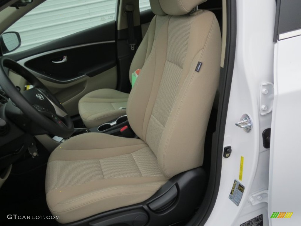 2013 Elantra GT - Monaco White / Beige photo #20