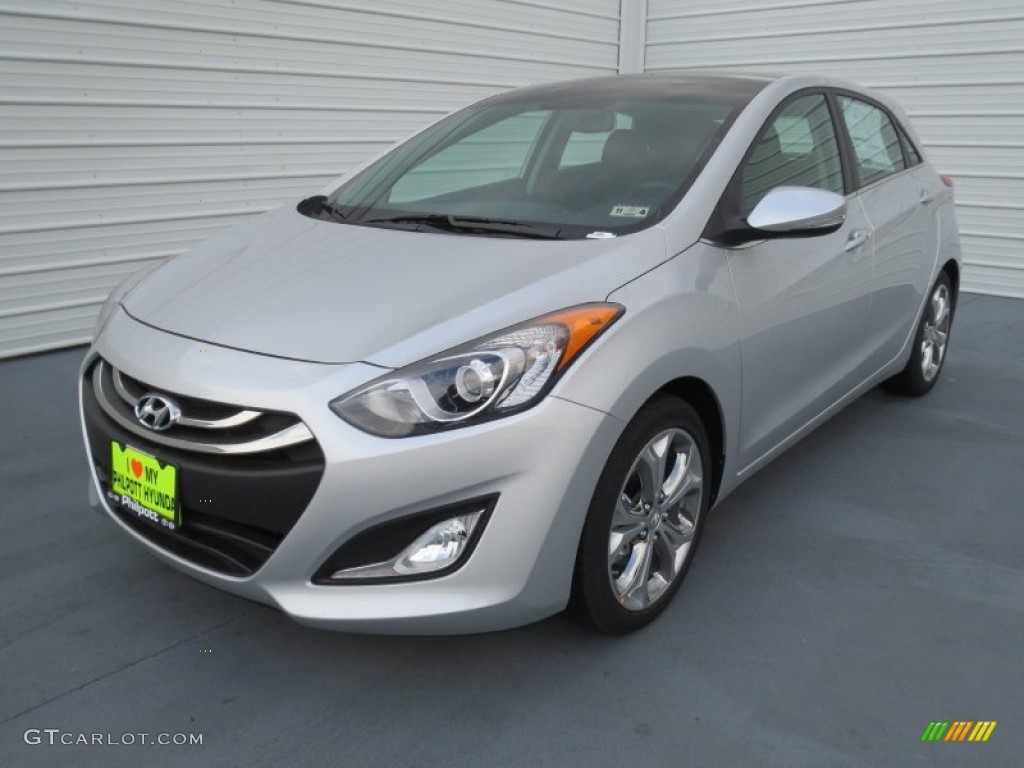 2013 Elantra GT - Shimmering Air Silver / Black photo #6