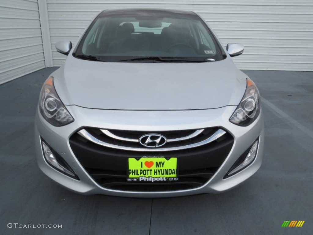 2013 Elantra GT - Shimmering Air Silver / Black photo #7